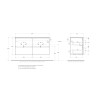 База под раковину подвесная BELBAGNO UNO-1200-4C-SO-AO