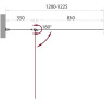 Шторка на ванну BELBAGNO SELA-V-11-120/140-P-Cr-R